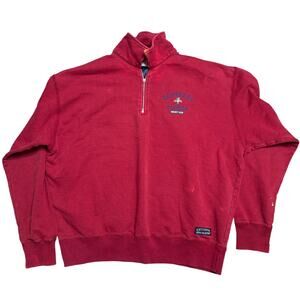 ROOTS FLORIDA PANTHERS COLLEGE JACKET M MEDIUM RED HALF ZIP ARENA COLLECTION